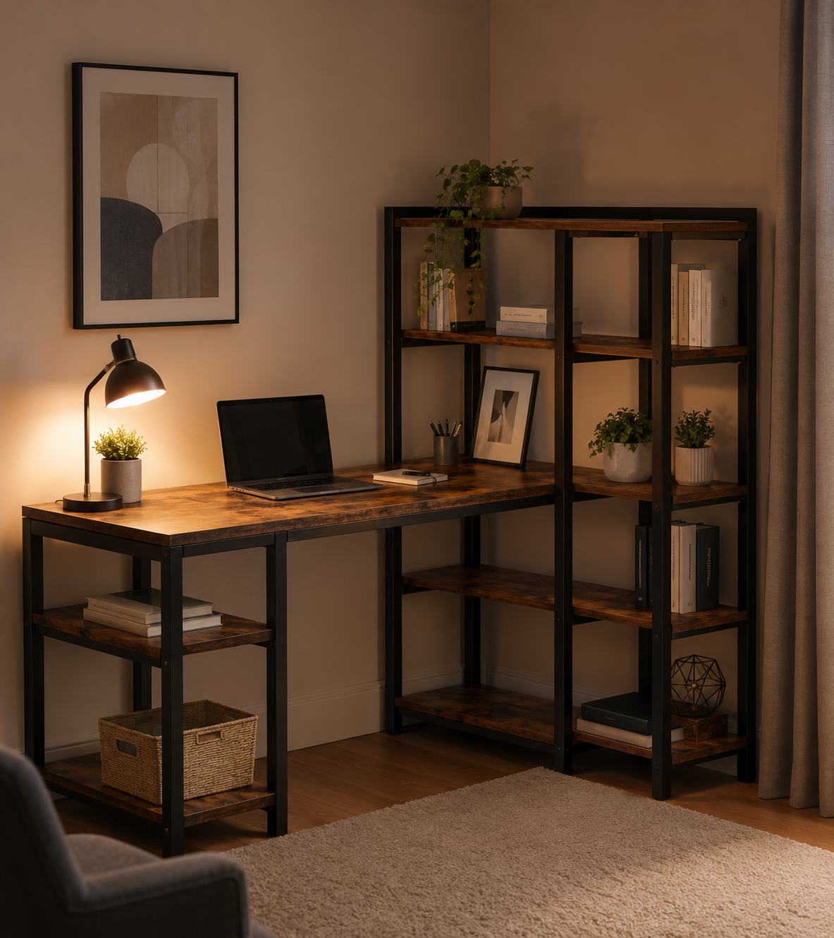 Escritorio de Lujo Estilo Industrial Mesa